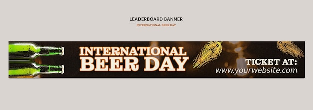 International beer day banner template