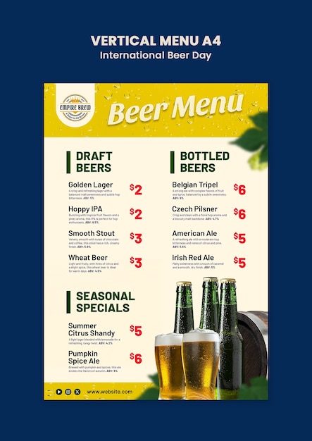 international beer day celebration template