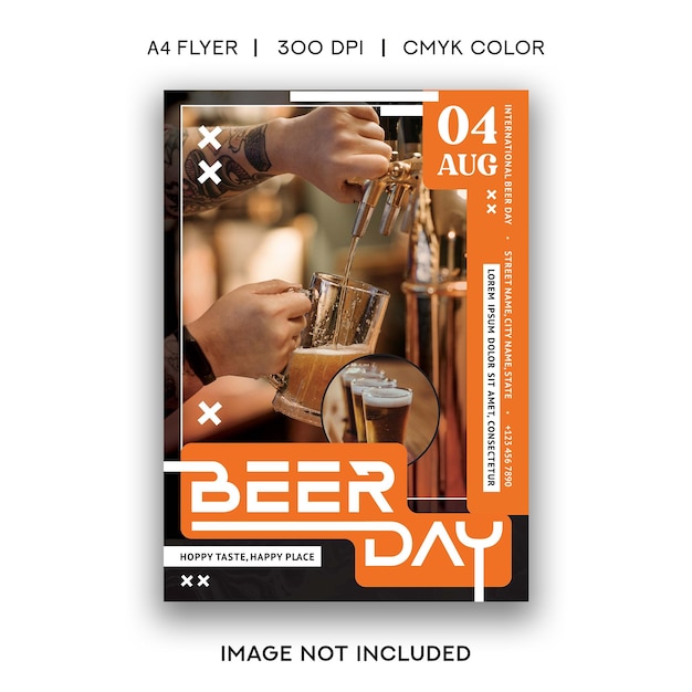 PSD international beer day flyer