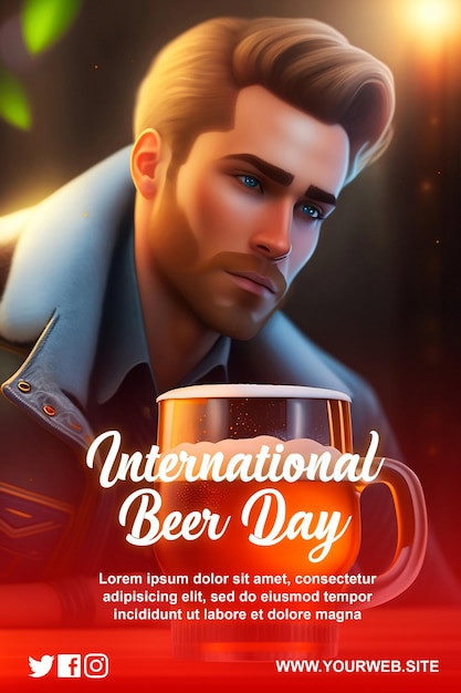 International Beer Day Template PSD