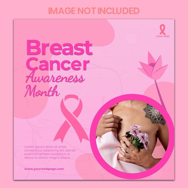 International Breast Cancer Day Social Media Post Template