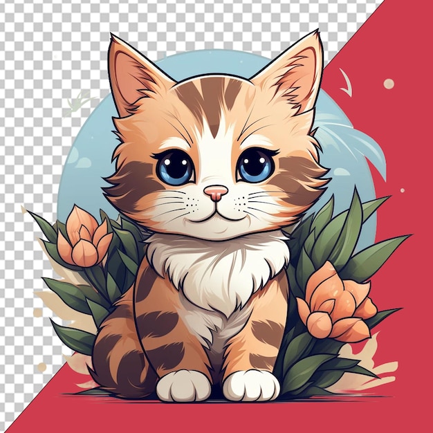 PSD international cat day illustration