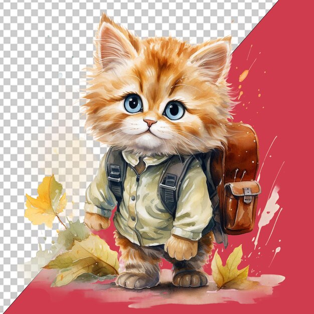 PSD international cat day illustration