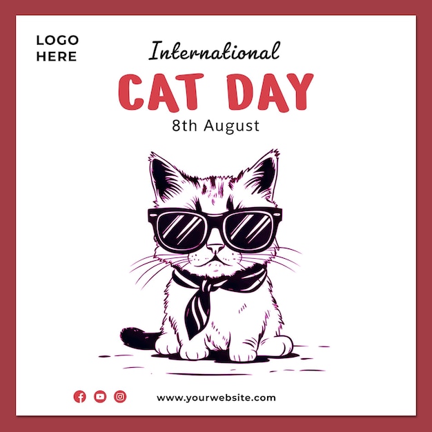 国際猫の日 投稿テンプレート