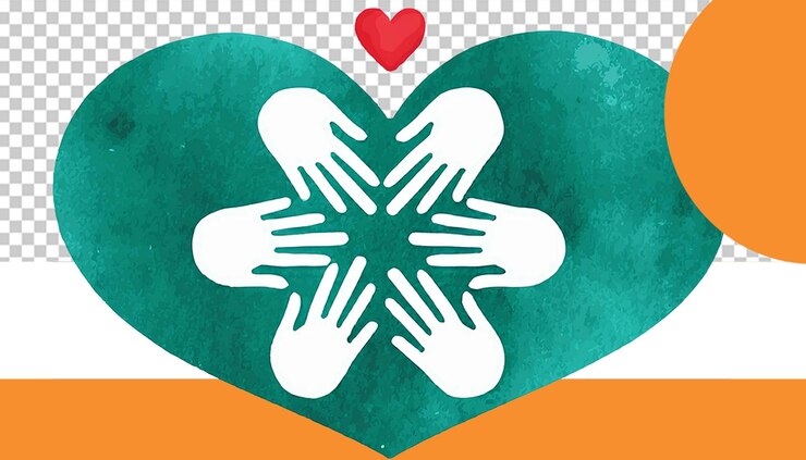 PSD international charity day png illustration