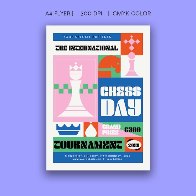 PSD international chess day flyer