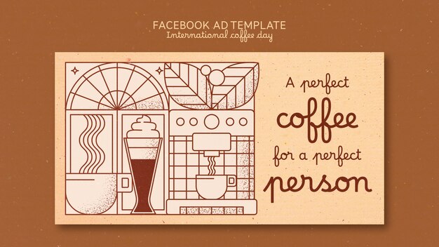 Modello facebook per la giornata internazionale del caffè