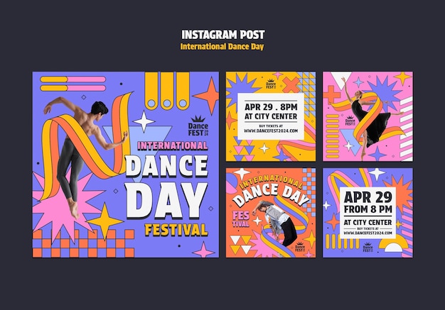 PSD post su instagram per la giornata internazionale della danza