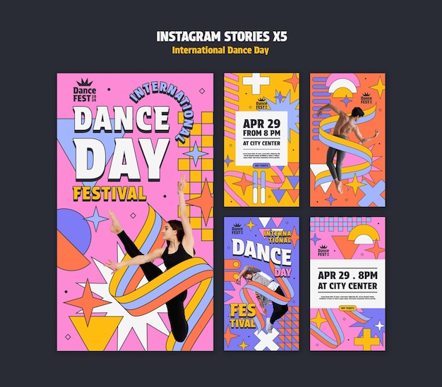 PSD international dance day instagram stories