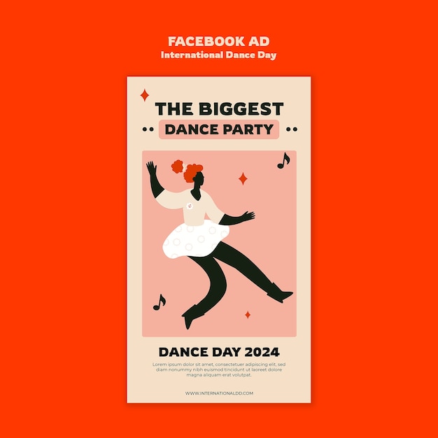 International dance day template design