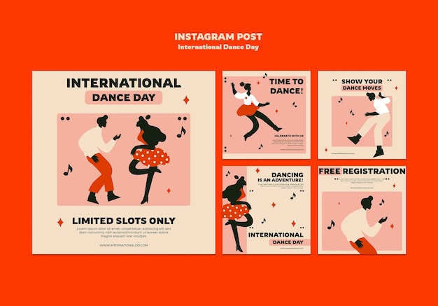 International dance day template design