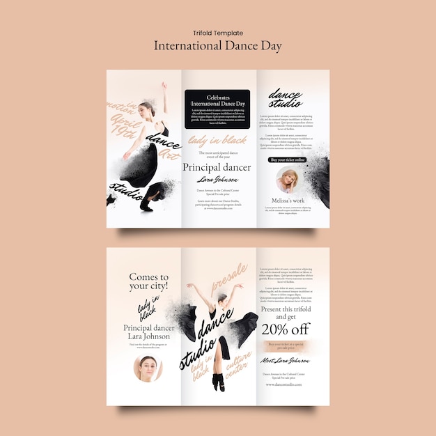 International dance day template design