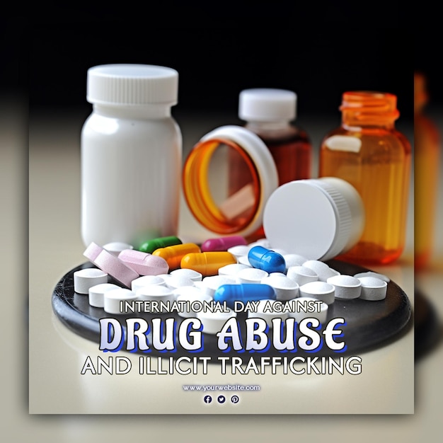 PSD 国際麻薬乱用と違法な麻薬取引対策デー ソーシャルメディアへの投稿