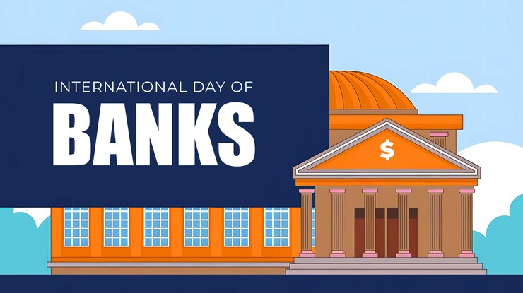 PSD international day of banks banner poster design