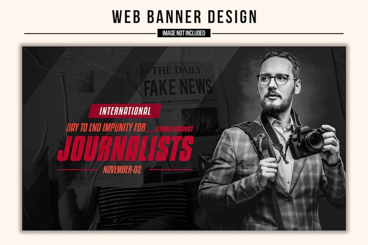PSD international day to end impunity for crimes against journalists psd web banner design