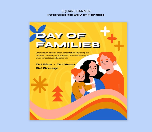 PSD international day of families banner template