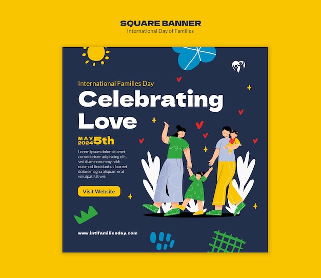 International day of families banner template