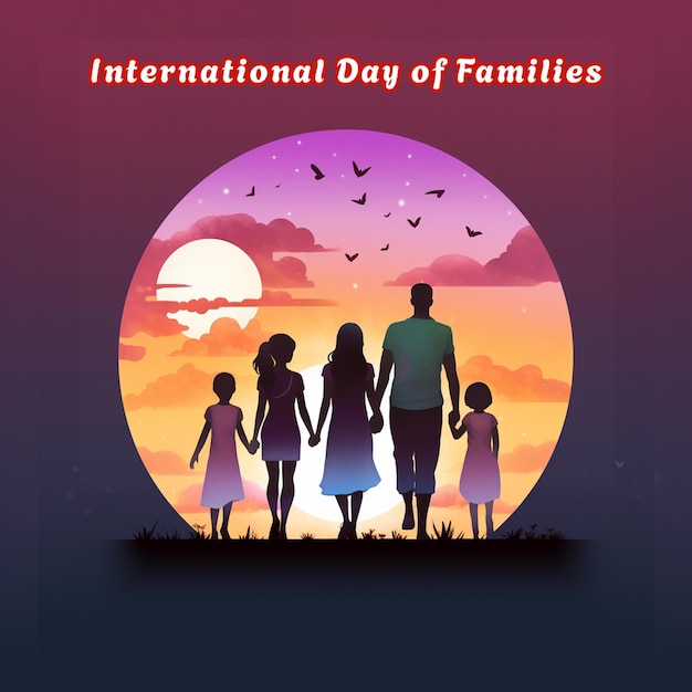 PSD international day of families celebration background