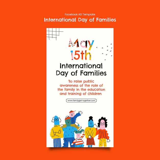 PSD international day of families facebook template