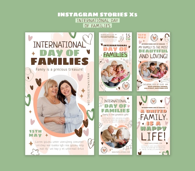 PSD international day of families template design