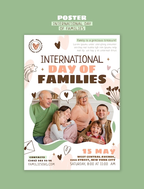 PSD international day of families template design