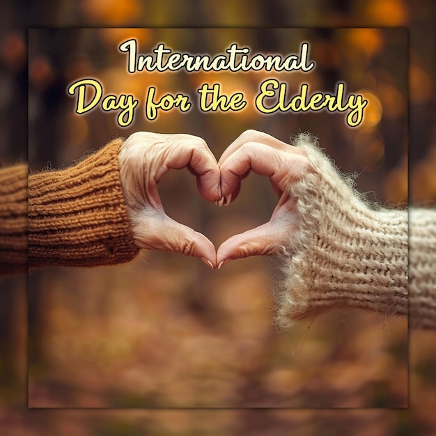 PSD 국제 노인의 날 행복한 조부모의 날 축하 국제 명령의 날