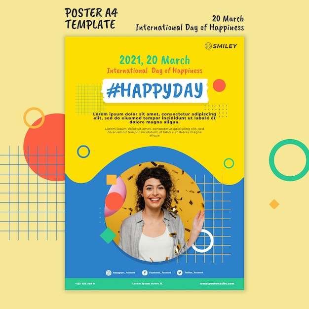 International day of happiness poster