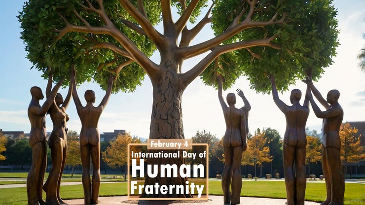 PSD international day of human fraternity symbol template for 4 february