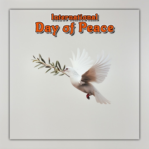 International day of peace hand holding a dove background for social media post