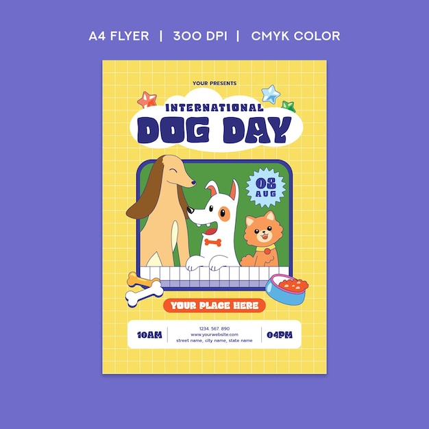 International dog day flyer