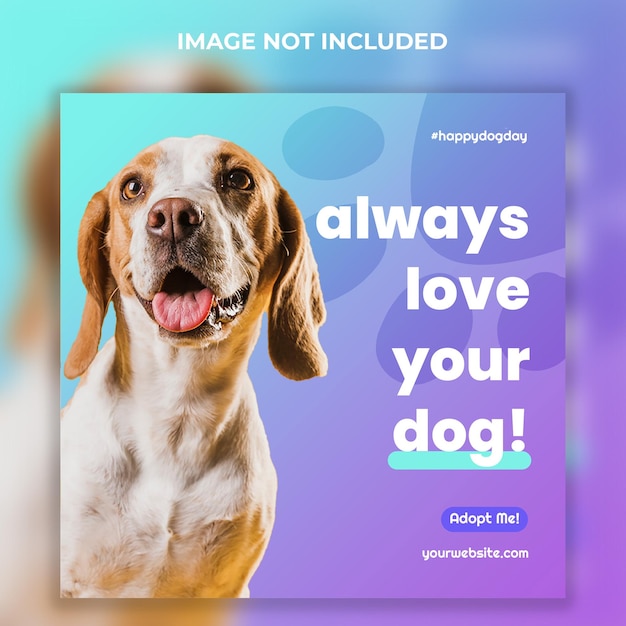 PSD international dog day instagram post