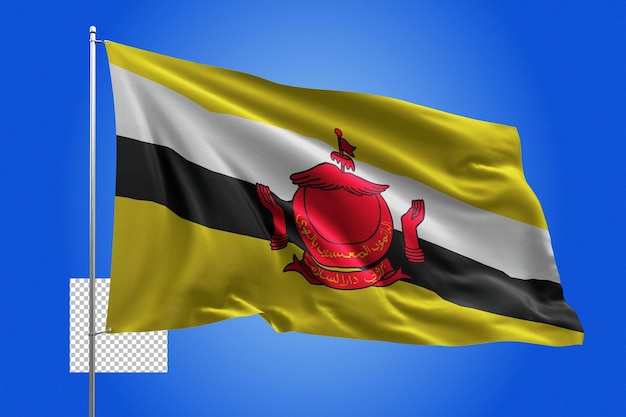 PSD Международный флаг страны реалистичный 3d вектор прозрачный независимость развевающийся флагшток