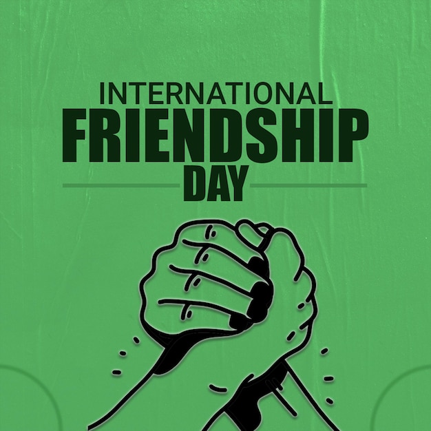 International friendship day celebration social media post or banner template