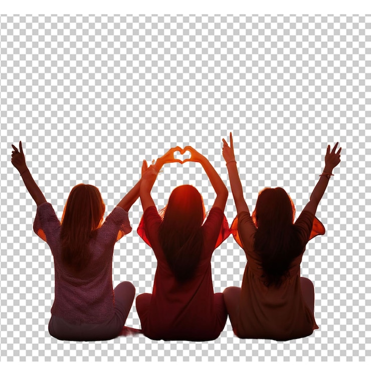 PSD international friendship day concept the concept of happy together