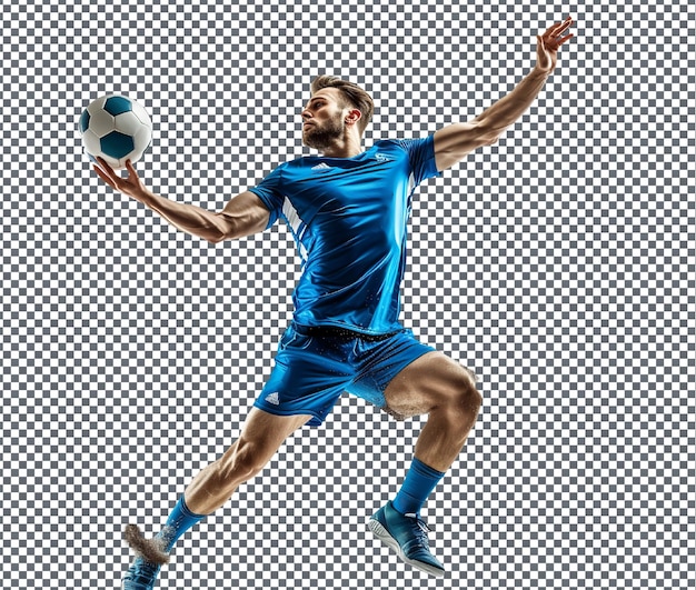 PSD international game handball isolated on transparent background