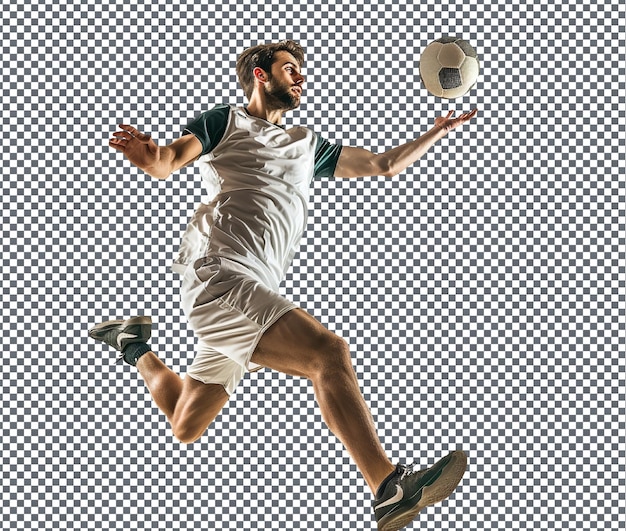 PSD international game handball isolated on transparent background