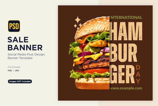 International Hamburger Day Sale Banner