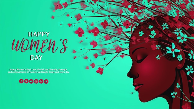 International happy womens day vector banner ontwerp