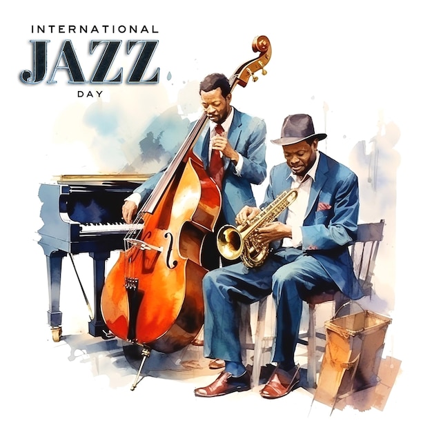 PSD international jazz day poster and banner