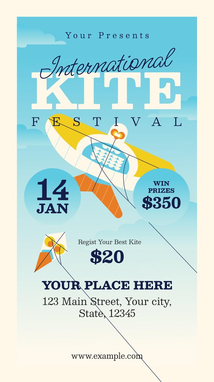 PSD international kite festival social media story