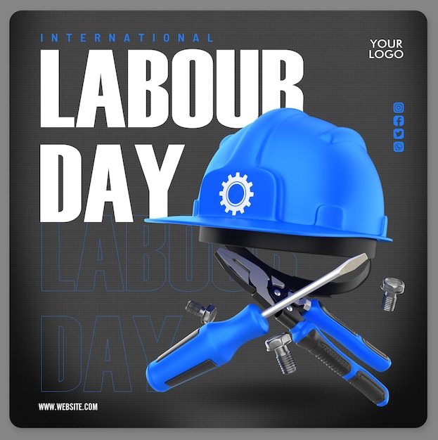 PSD international labor day flyer