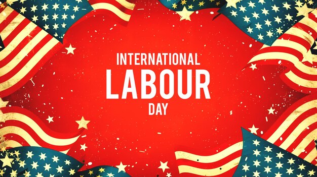 International labour day banner design template