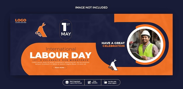 International Labour Day Facebook cover banner design