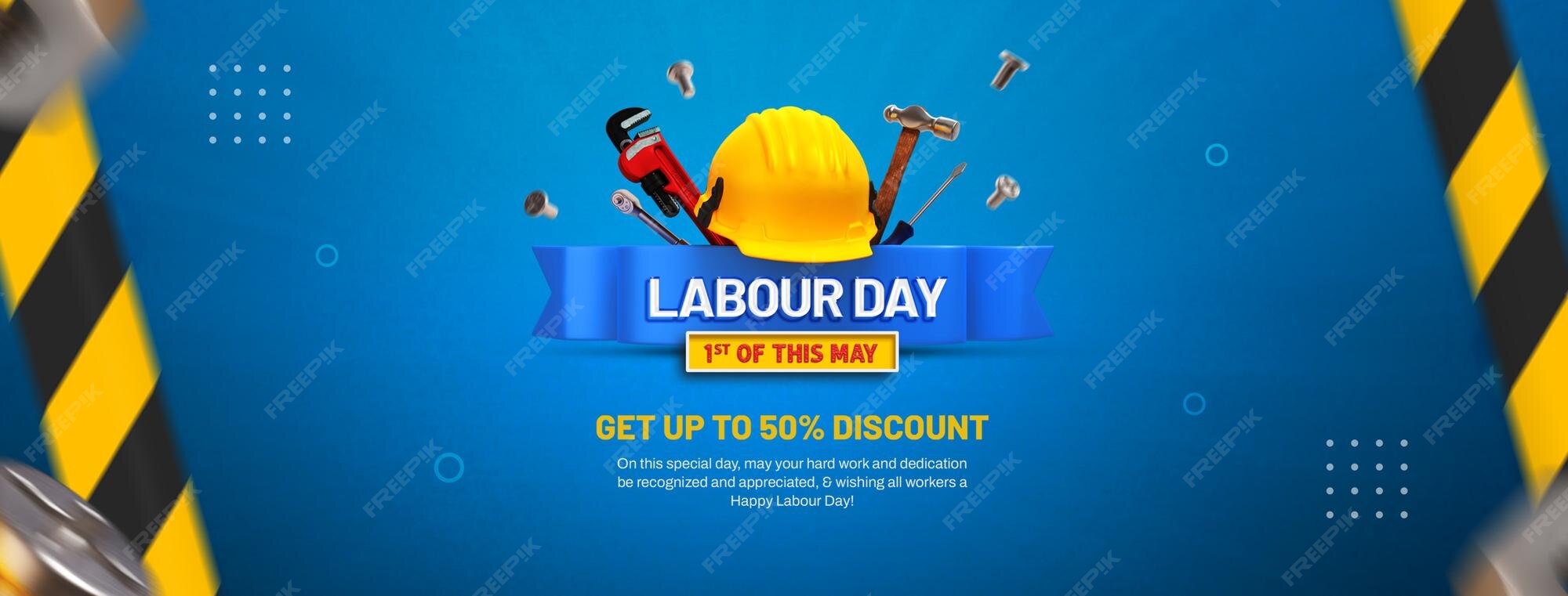 Premium PSD International labour day sale advertising social media cover design template