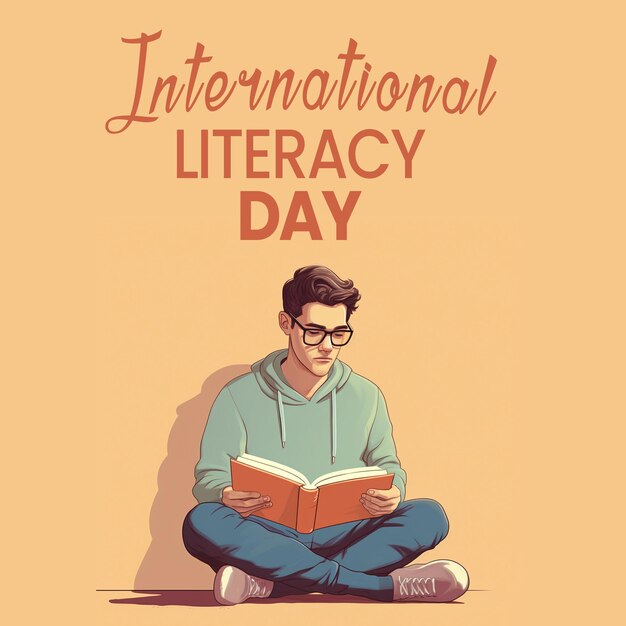 PSD international literacy day 2023 social media poster