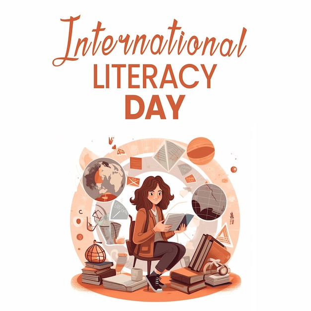PSD international literacy day 2023 social media poster