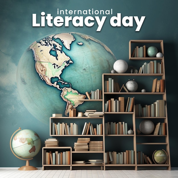 International literacy day celebration background