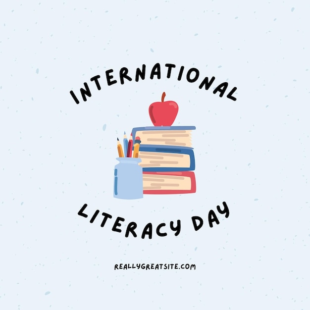 international literacy day template design