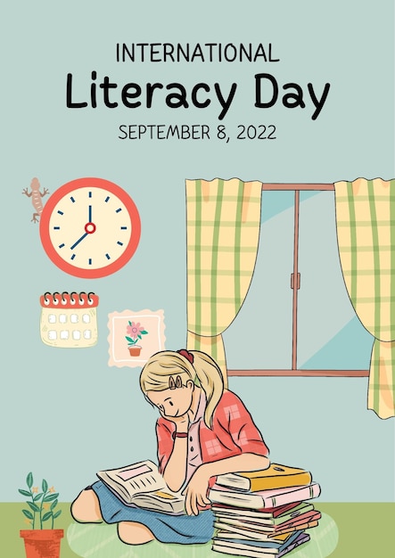 international literacy day template design
