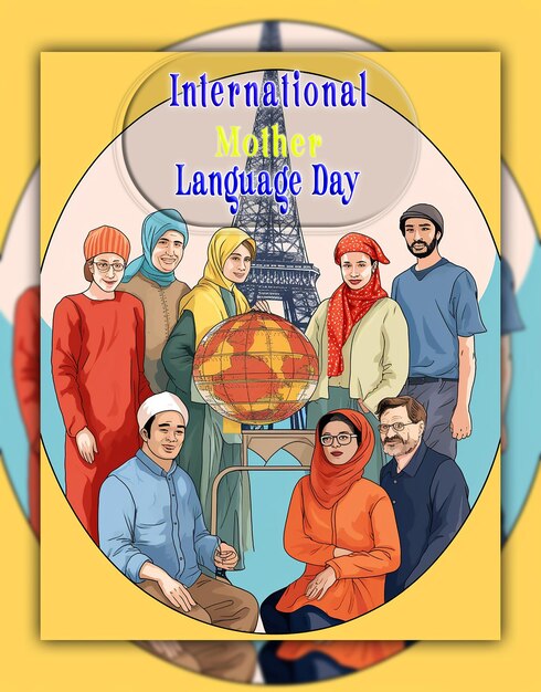 PSD international mother language day banner